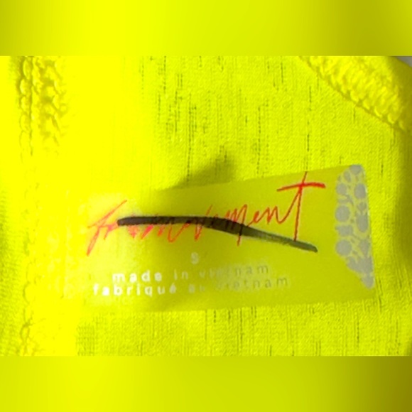 Free People Movement Neon Yellow Open RacerBack Layered Crop Top.   NWT.… - Picture 5 of 8